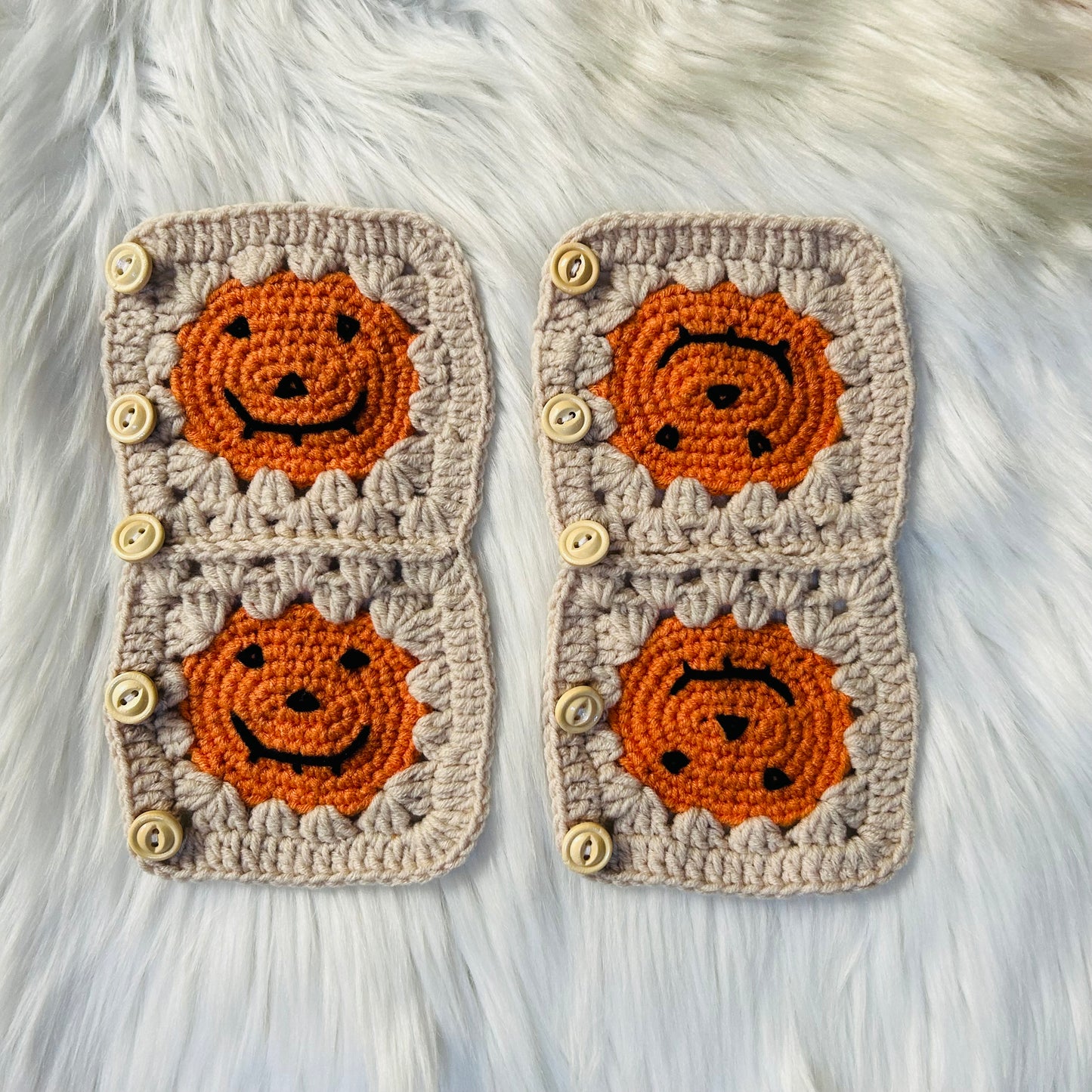 Steering Wheel Cover for women, Crochet pumpkin Halloween seat belt Cover, Car Accessories decorations