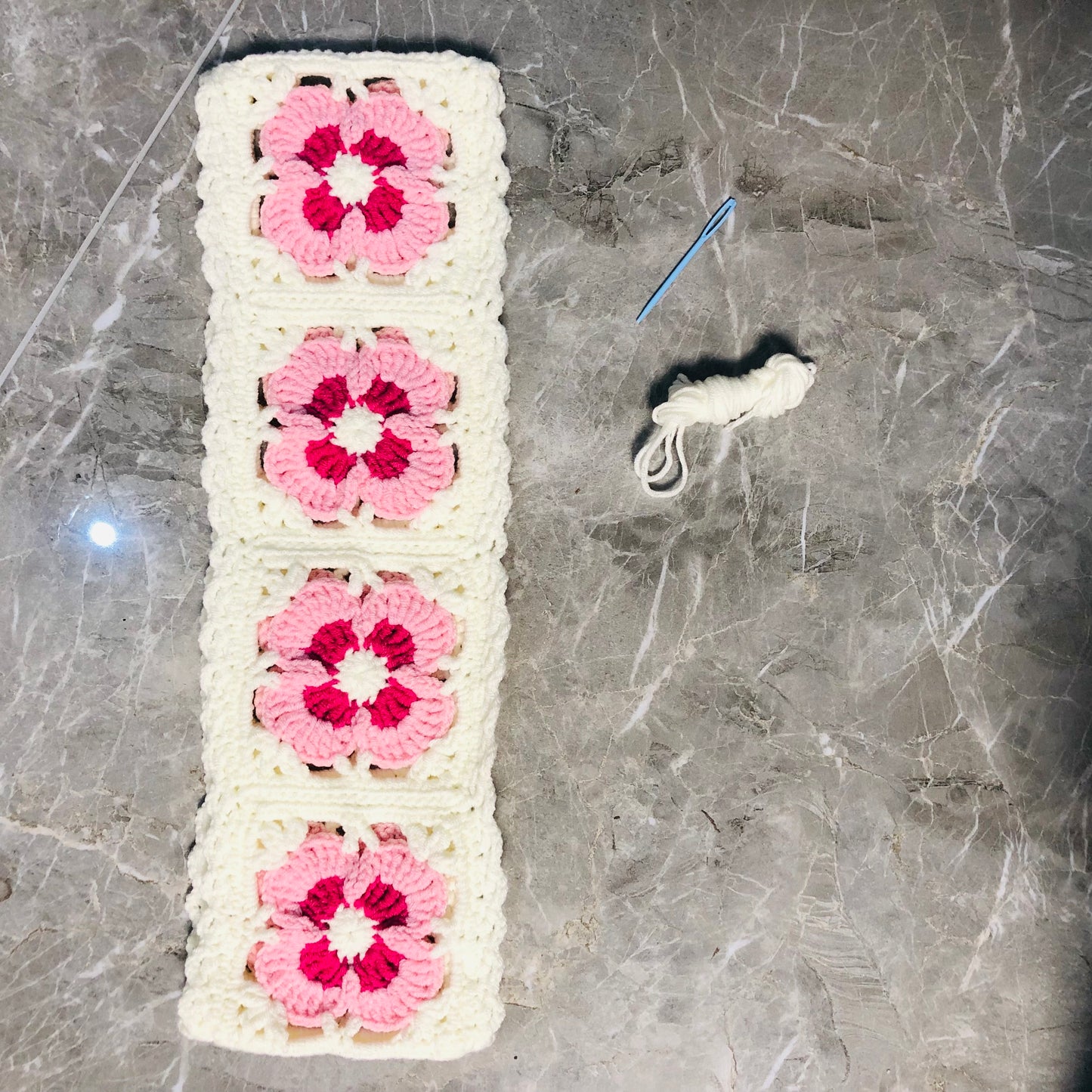 Handmade crochet cute pink white Phalaenopsis Steering Wheel Cover for women, flower seat belt Cover, Car interior Accessories decorations car gift