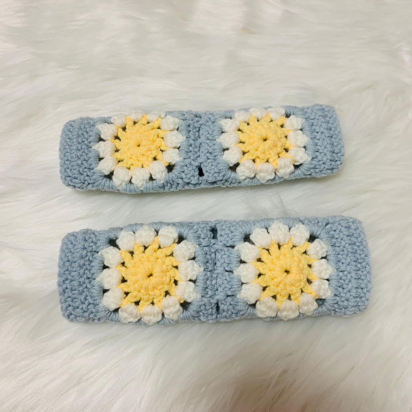 Crochet Steering Wheel Cover for women, cute Sunflower seat belt Cover, Car Accessories decorations
