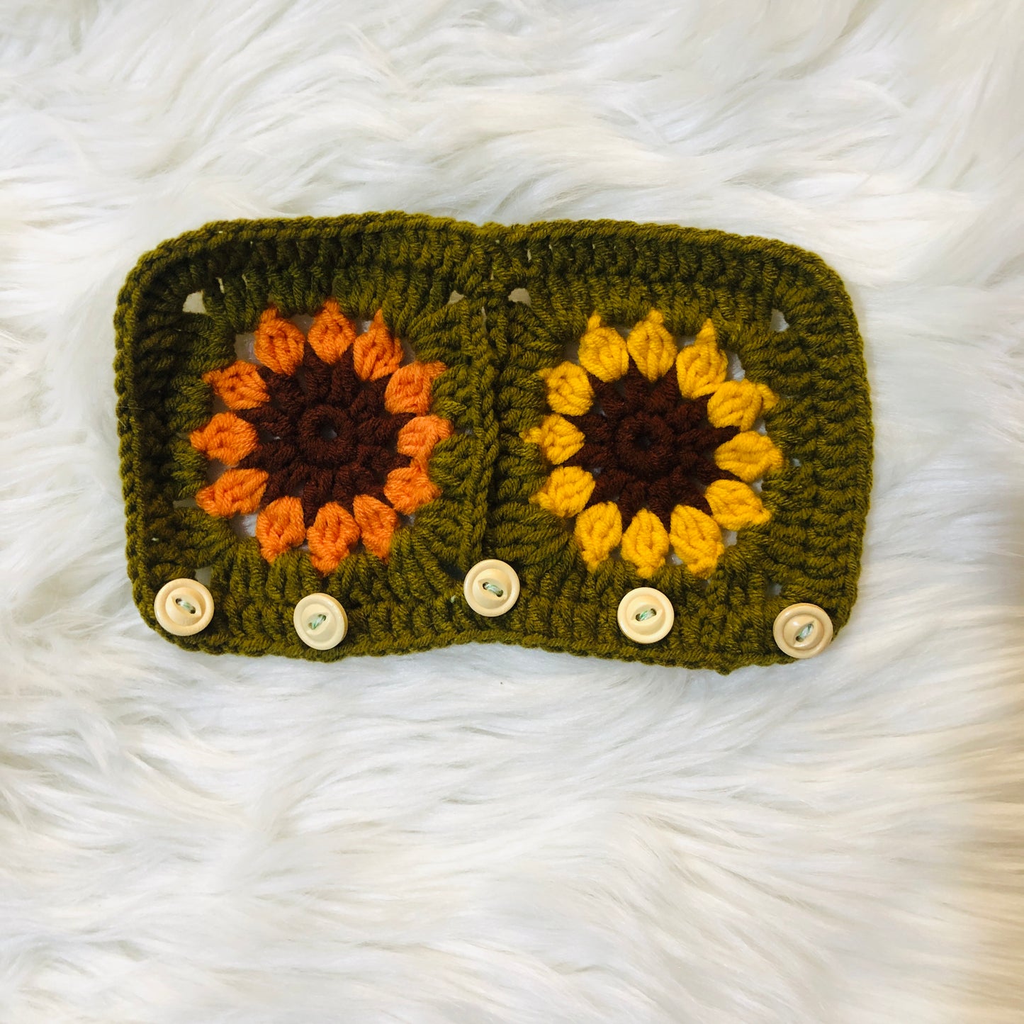 Steering Wheel Cover for women, Crochet Olive green flower seat belt Cover, Car Accessories decorations