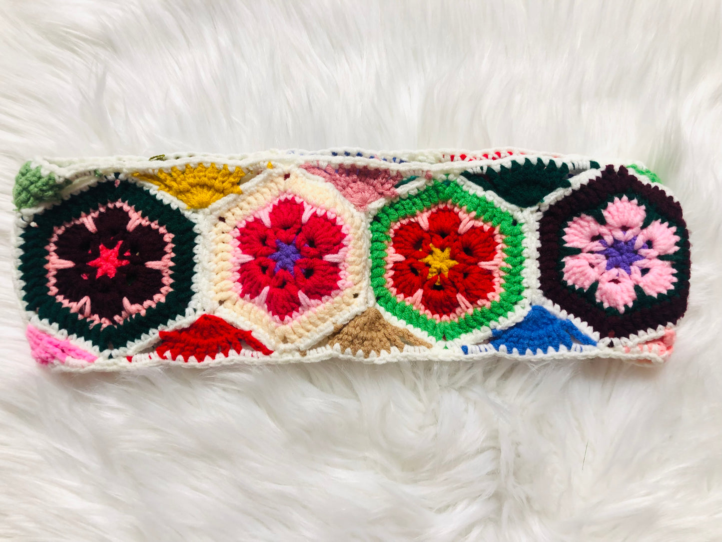 Steering Wheel Cover for women, Crochet cute Colorful flower seat belt Cover, Car Accessories decorations