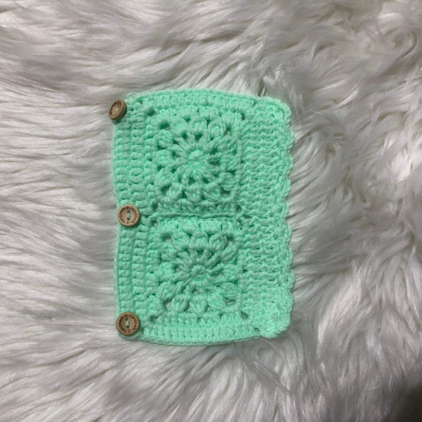 Steering Wheel Cover for women, Crochet Light green flower seat belt Cover, Car Accessories decorations