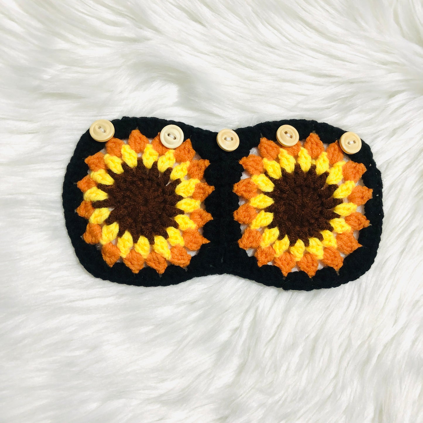 Steering Wheel Cover for women, Crochet Black flower seat belt Cover, Car Accessories decorations