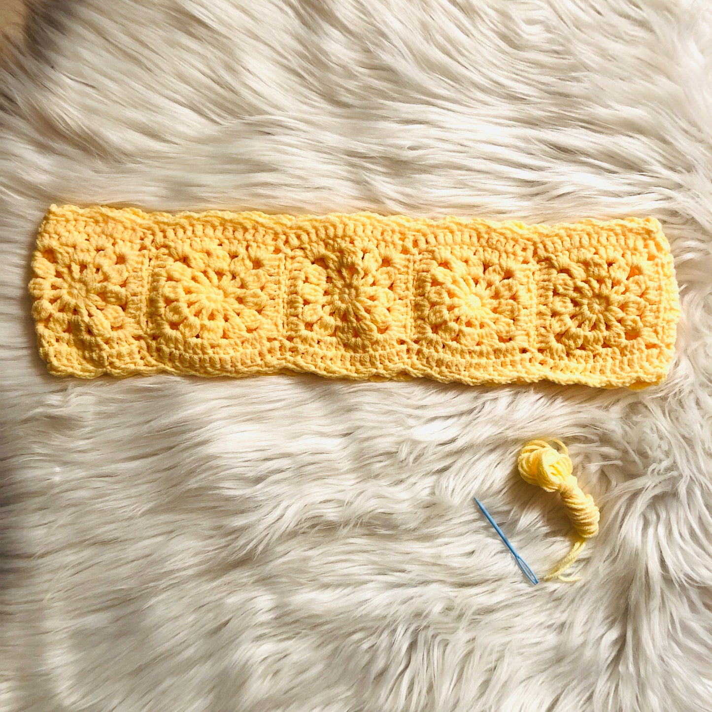 Steering Wheel Cover for women, Crochet yellow flower seat belt Cover, Car Accessories decorations