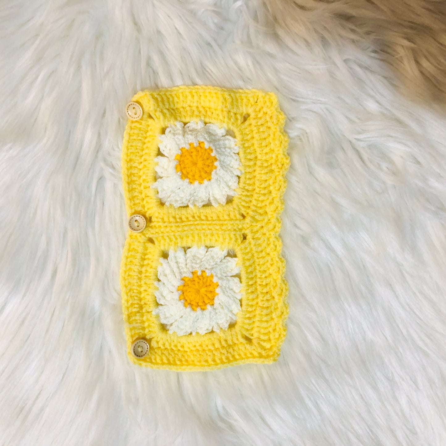 Steering Wheel Cover for women, Crochet yellow daisy flower seat belt Cover, Car Accessories decorations