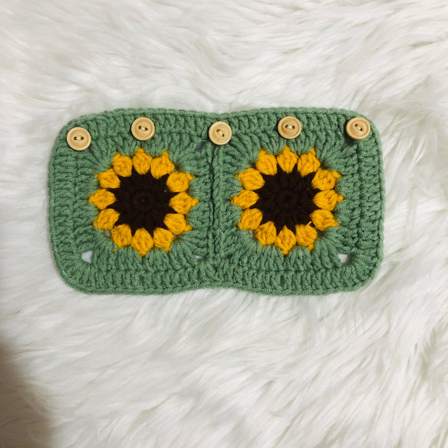 Steering Wheel Cover for women, Crochet sunflower seat belt Cover, Car Accessories decorations