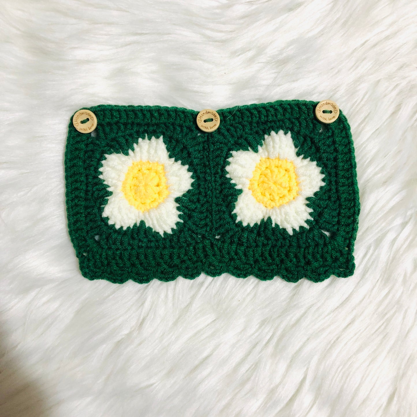 Steering Wheel Cover for women, Crochet Green flower seat belt Cover, Car Accessories decorations