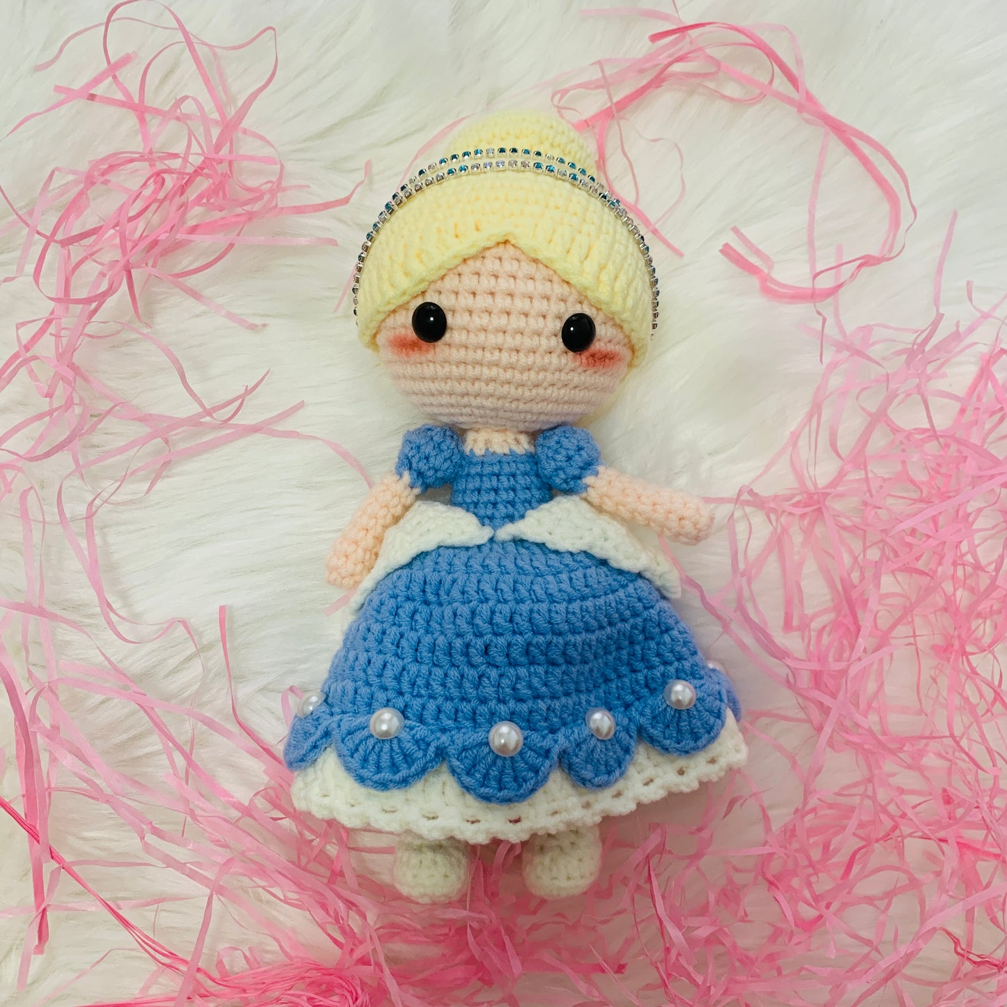 Cinder Princess doll, crochet Amigurumi doll, handmade princess cute dolls statement Gift toy