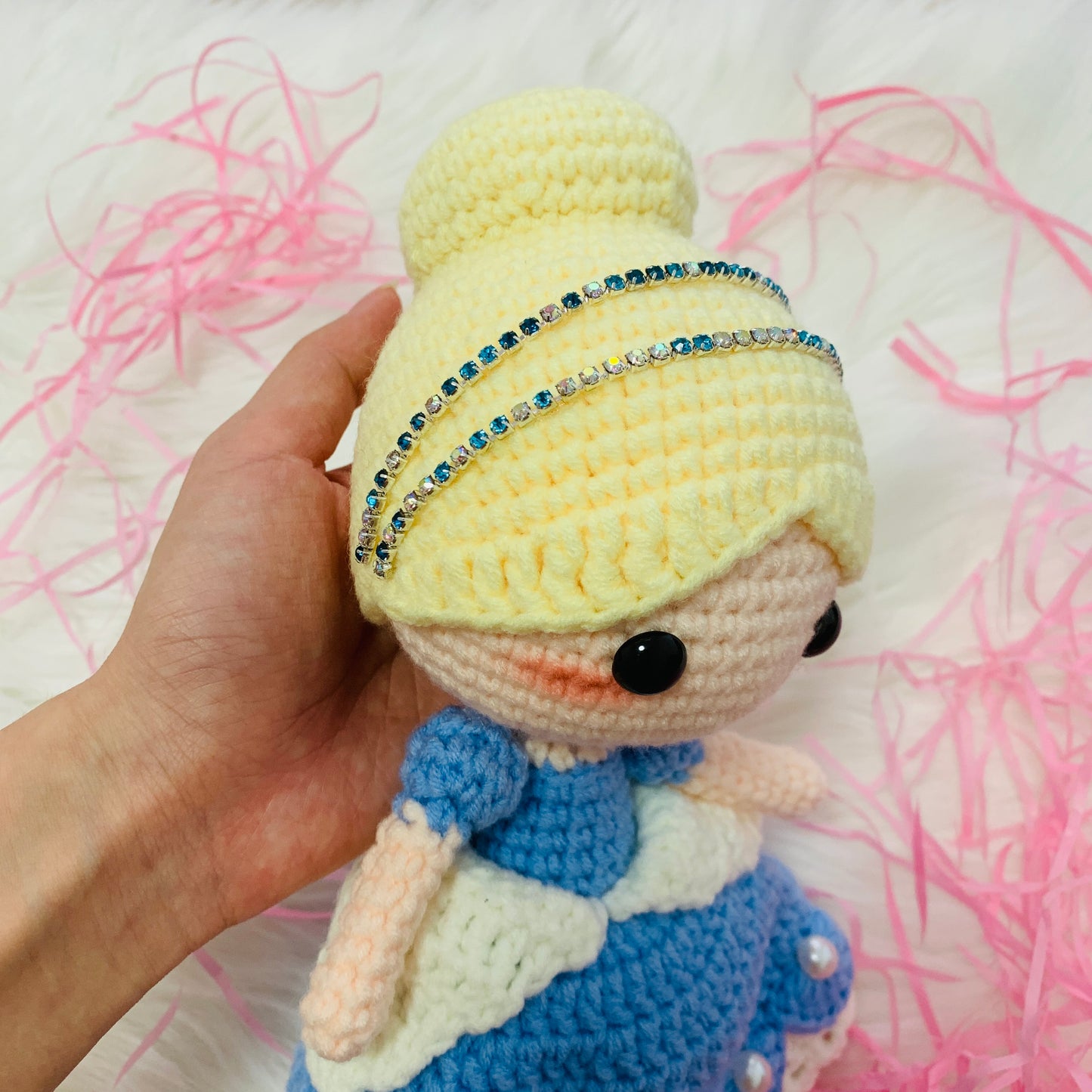 Cinder Princess doll, crochet Amigurumi doll, handmade princess cute dolls statement Gift toy