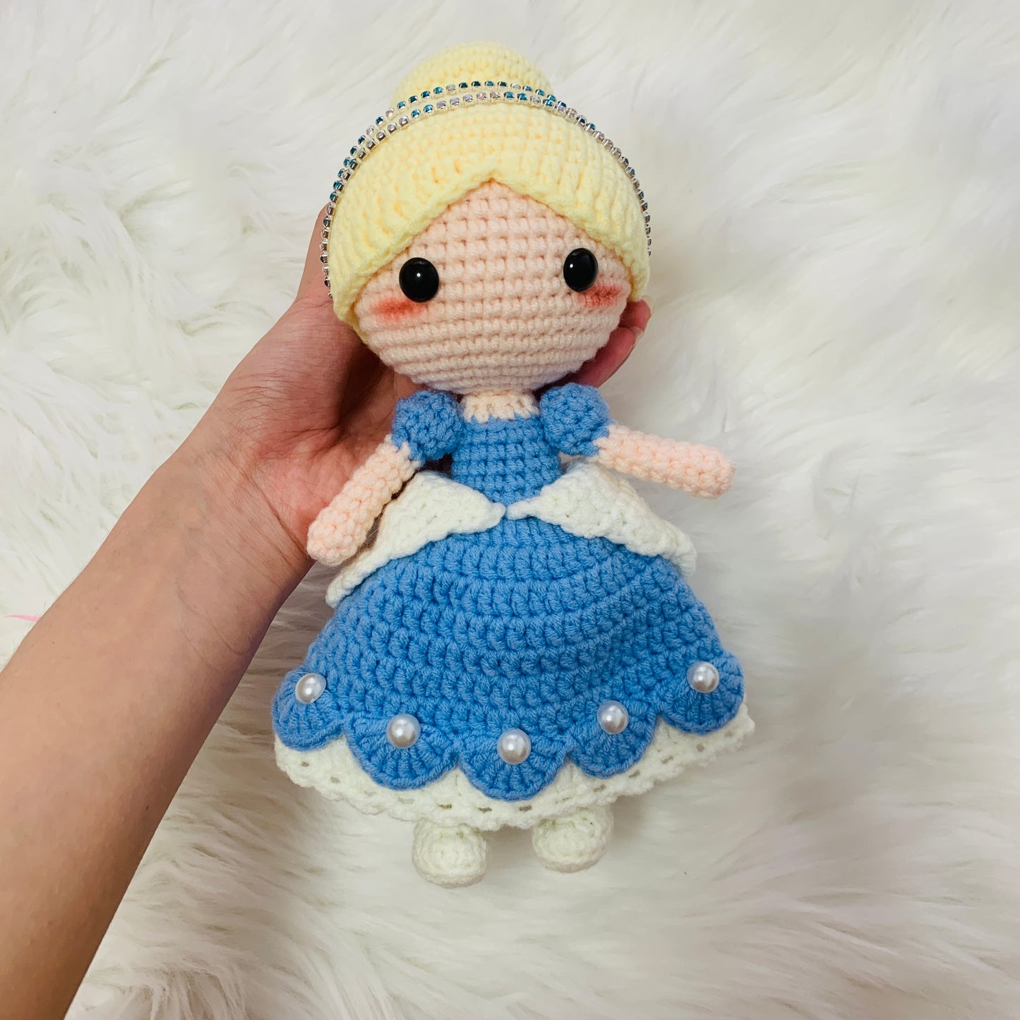 Cinder Princess doll, crochet Amigurumi doll, handmade princess cute dolls statement Gift toy