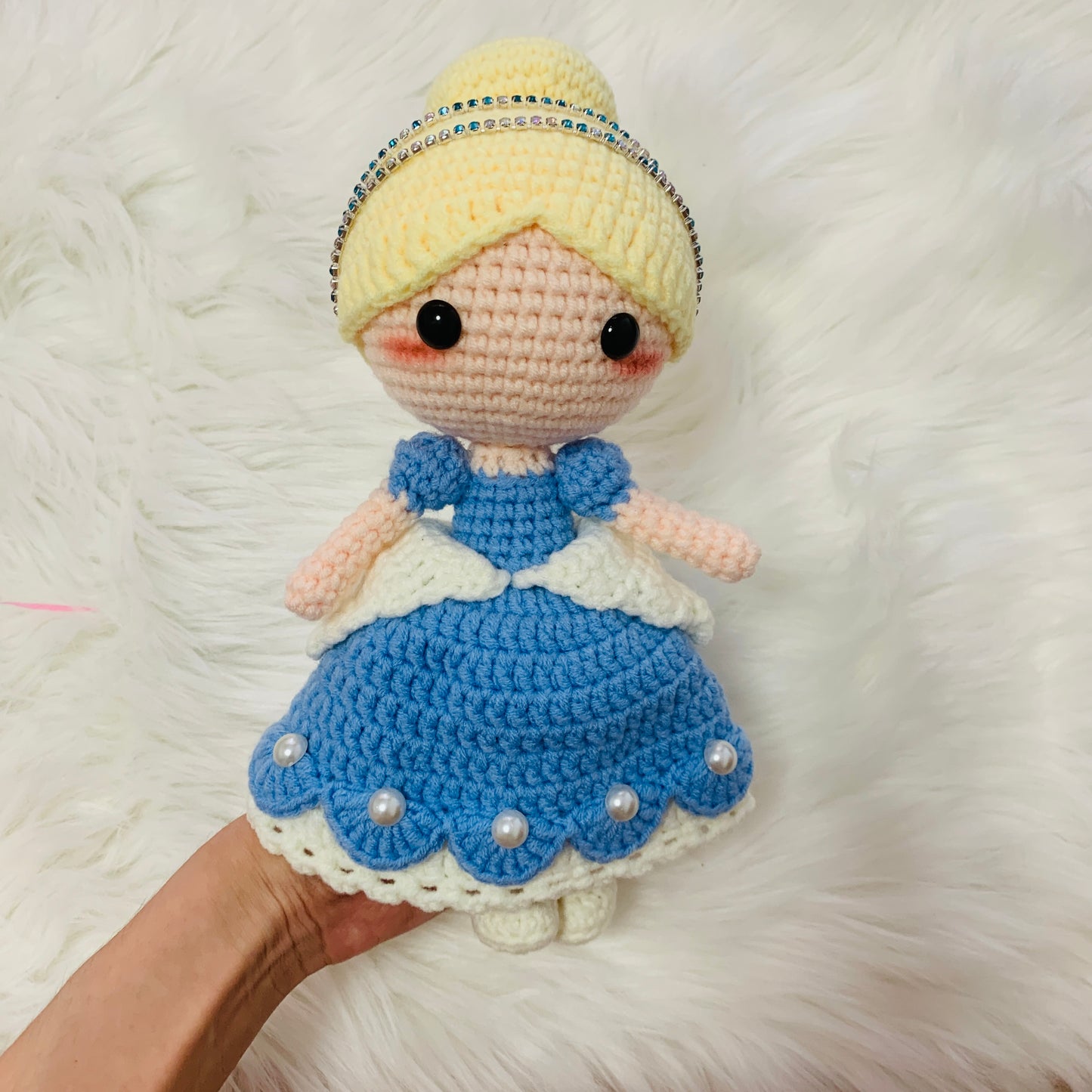 Cinder Princess doll, crochet Amigurumi doll, handmade princess cute dolls statement Gift toy