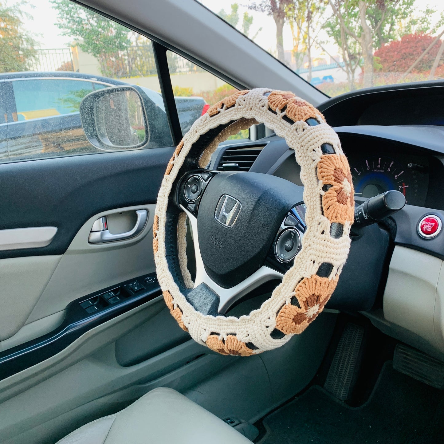 Steering Wheel Cover for women, Crochet cute Car interiorCar Accessories decorations