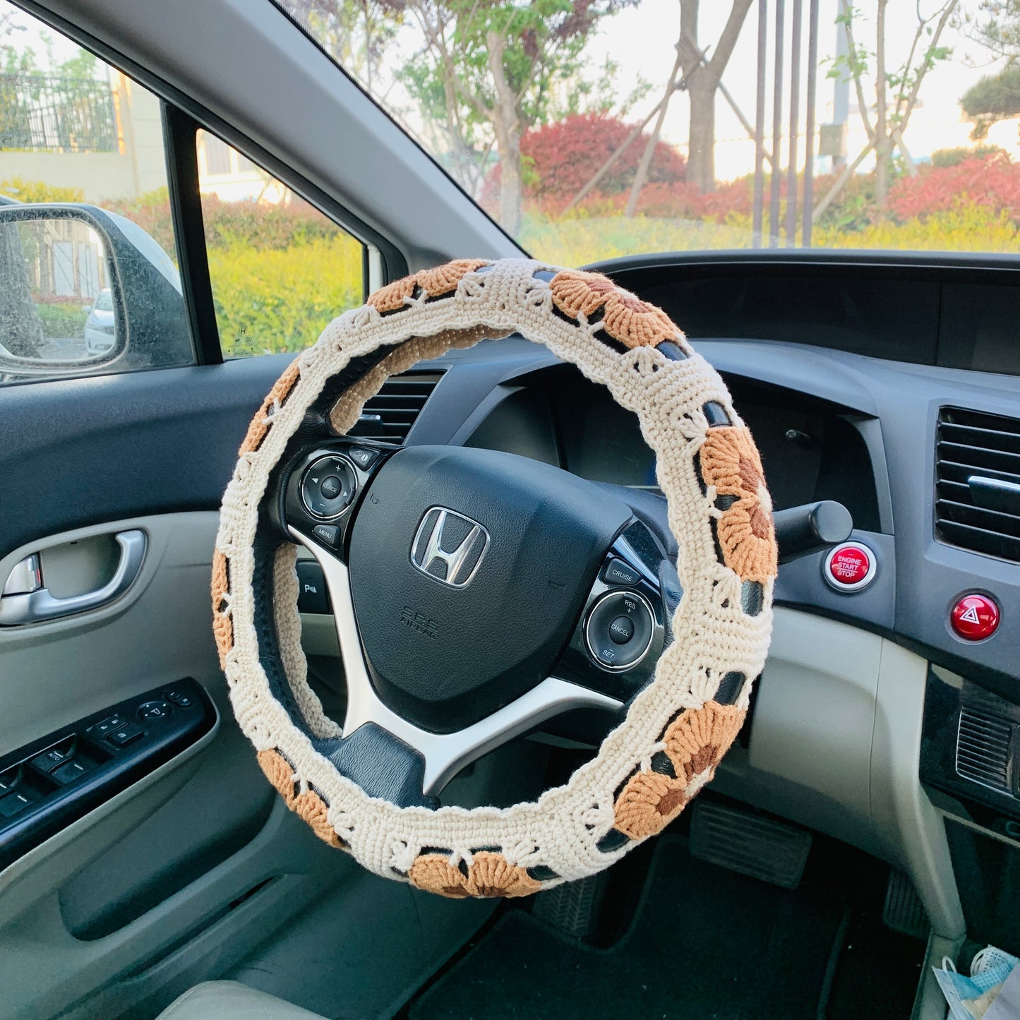 Steering Wheel Cover for women, Crochet cute Car interiorCar Accessories decorations