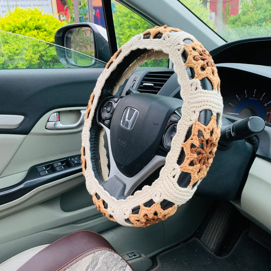 Steering Wheel Cover for women, Crochet cute Car interior decor Car Accessories decorations