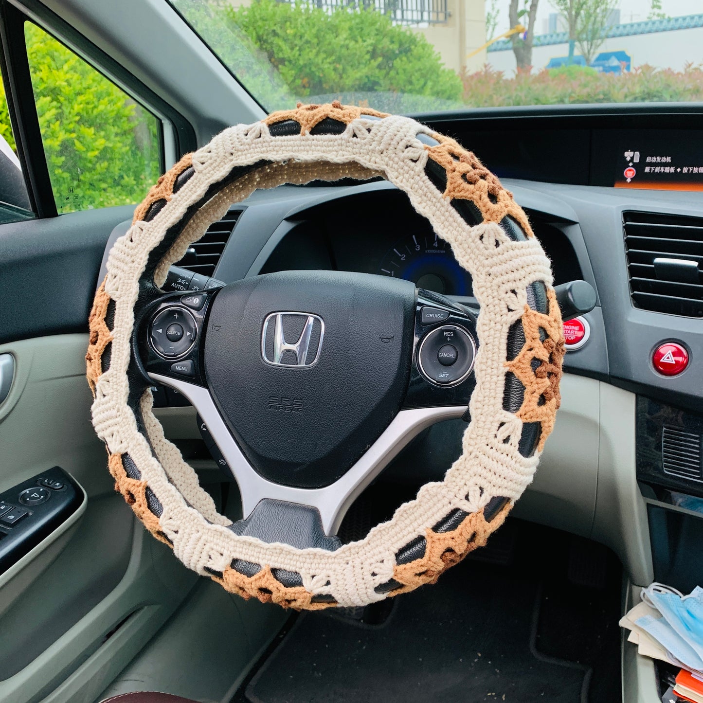 Steering Wheel Cover for women, Crochet cute Car interior decor Car Accessories decorations