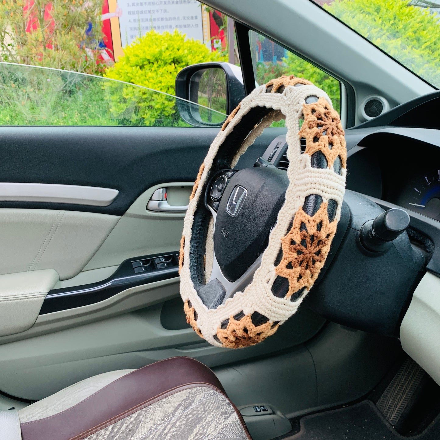 Steering Wheel Cover for women, Crochet cute Car interior decor Car Accessories decorations