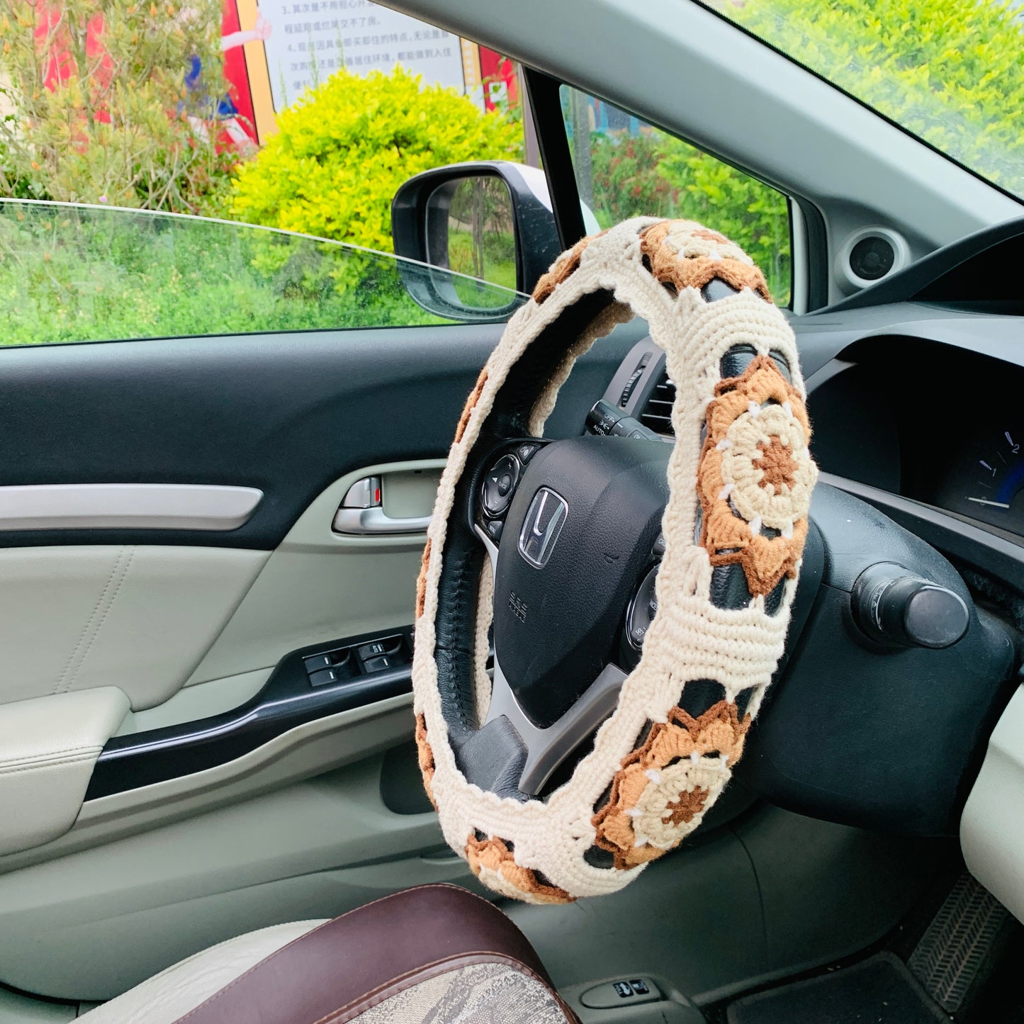 Steering Wheel Cover for women, Crochet Car interior decor cute Car Accessories decorations