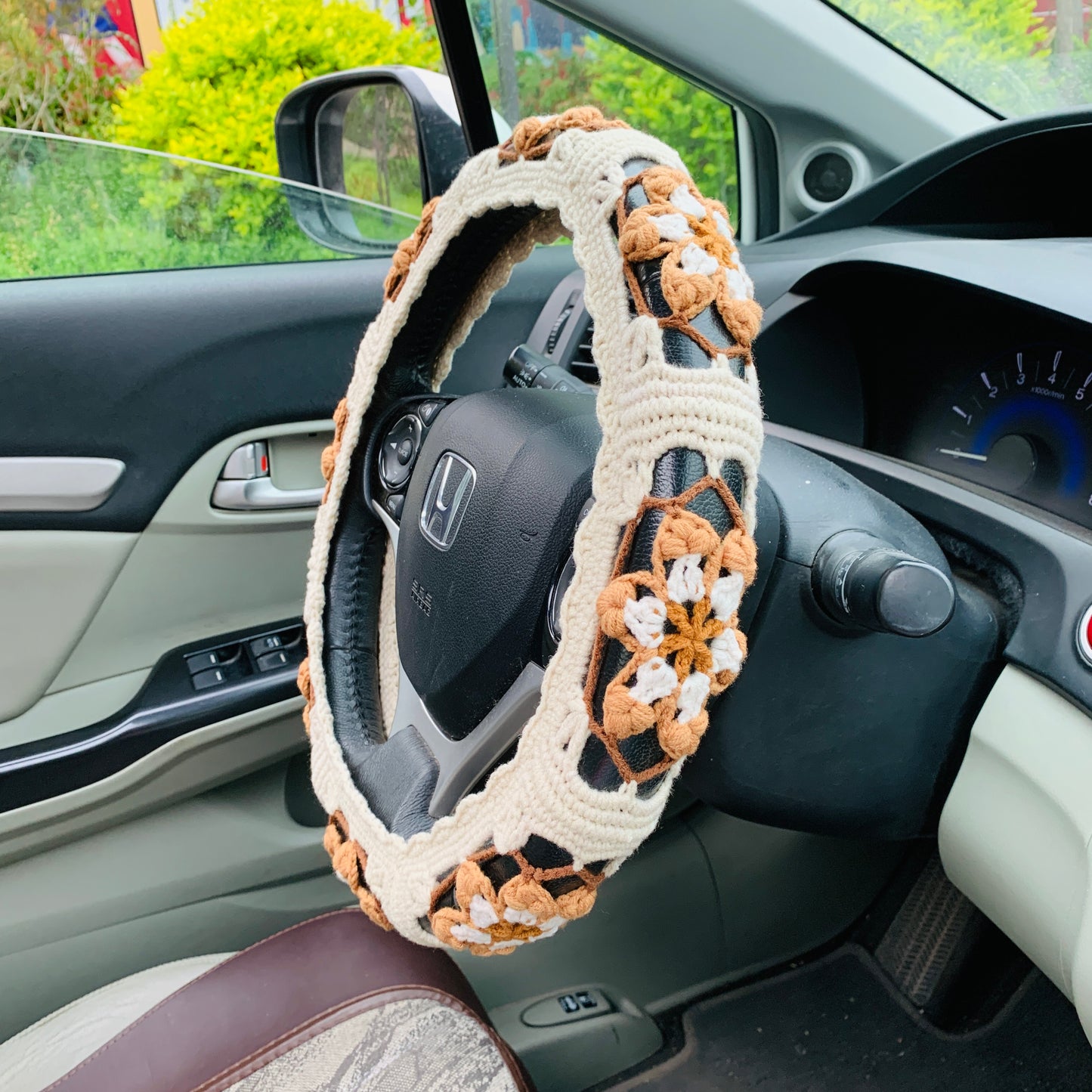 Steering Wheel Cover for women, Crochet Car interior decor Car Accessories decorations cute car gift