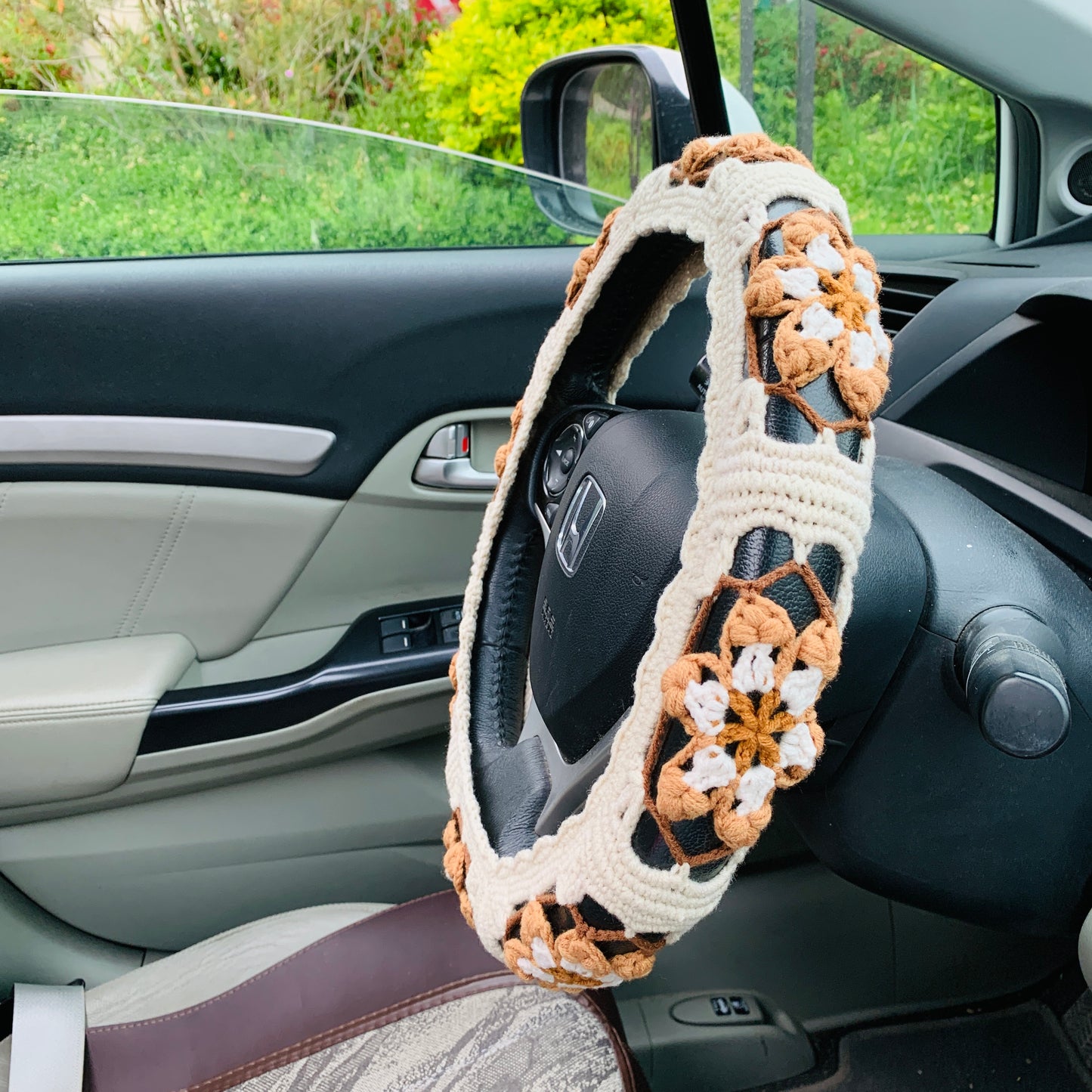 Steering Wheel Cover for women, Crochet Car interior decor Car Accessories decorations cute car gift