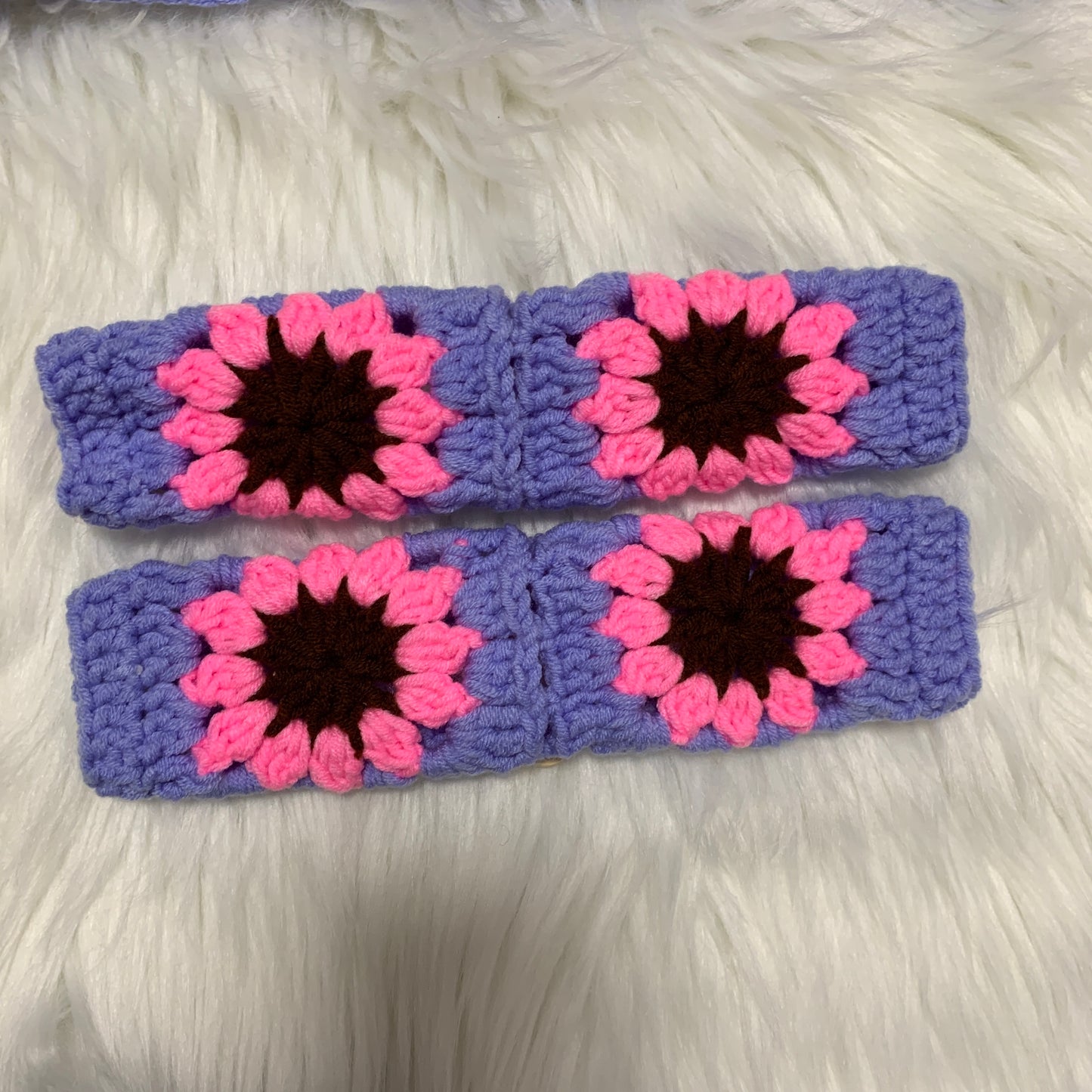 Steering Wheel Cover for women, Crochet flower seat belt Cover, Car Accessories decorations