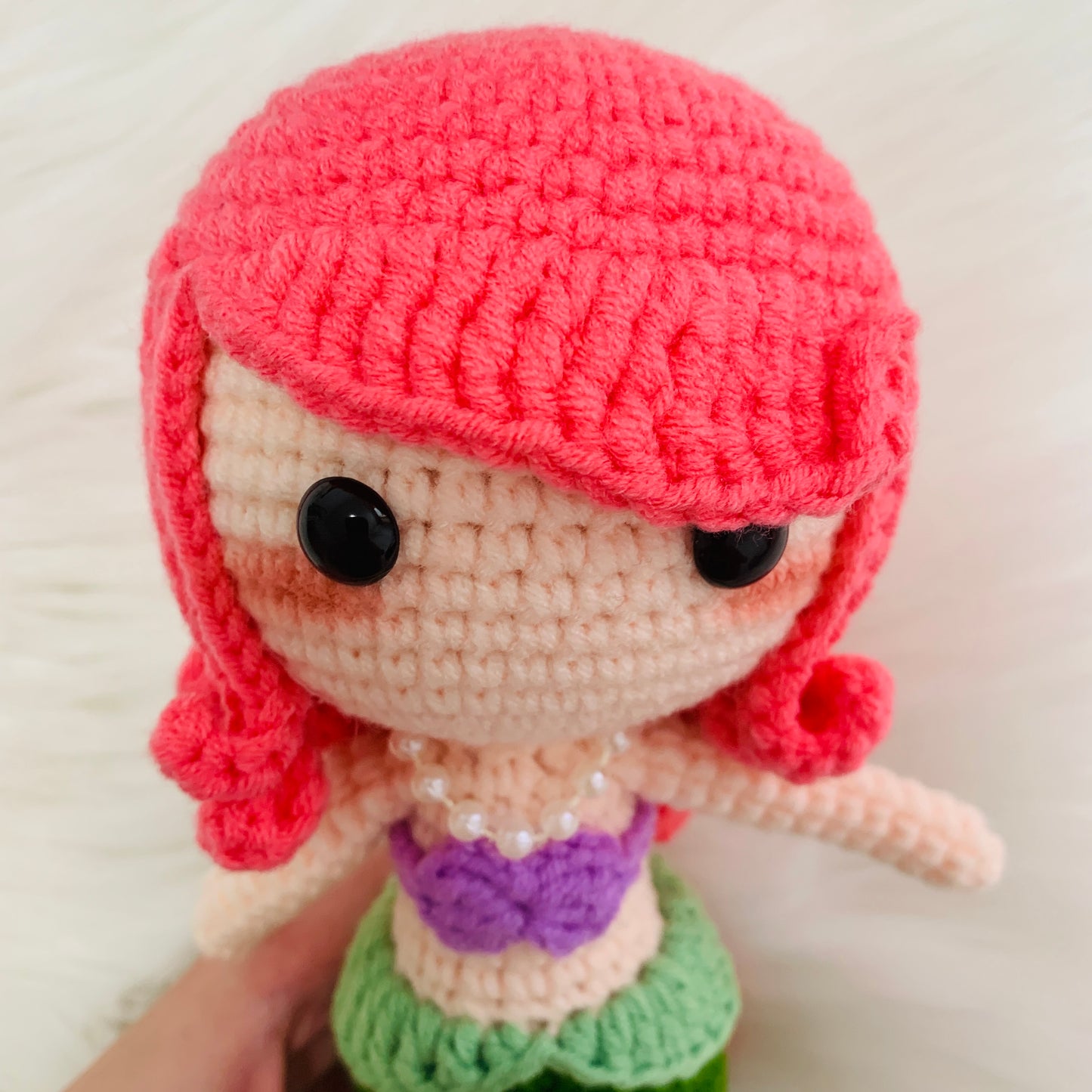 Crochet Princess doll,   Ariel princess, The Little Mermaid, Amigurumi doll, handmade princess cute dolls statement Gift toy for kids