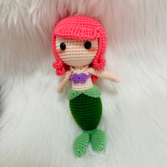 Crochet Princess doll,   Ariel princess, The Little Mermaid, Amigurumi doll, handmade princess cute dolls statement Gift toy for kids