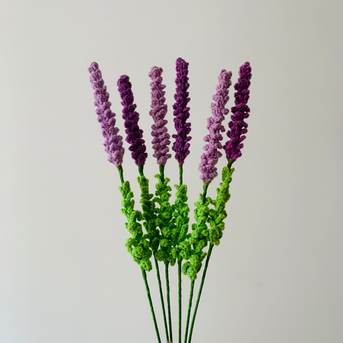 Lavender Eucalyptus Crochet flowers, Purple flowers, flower ornaments, a bunch of flower Gift for her