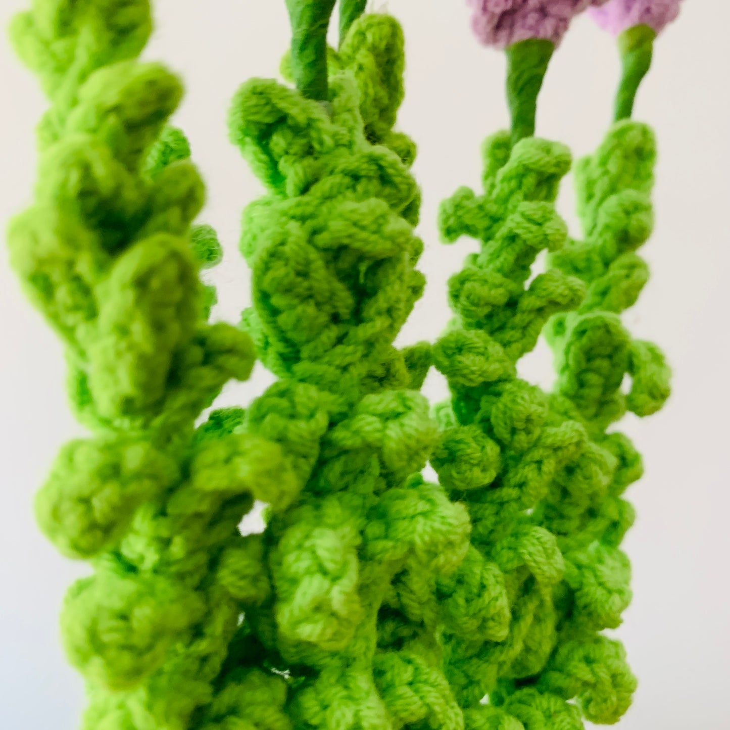 Lavender Eucalyptus Crochet flowers, Purple flowers, flower ornaments, a bunch of flower Gift for her