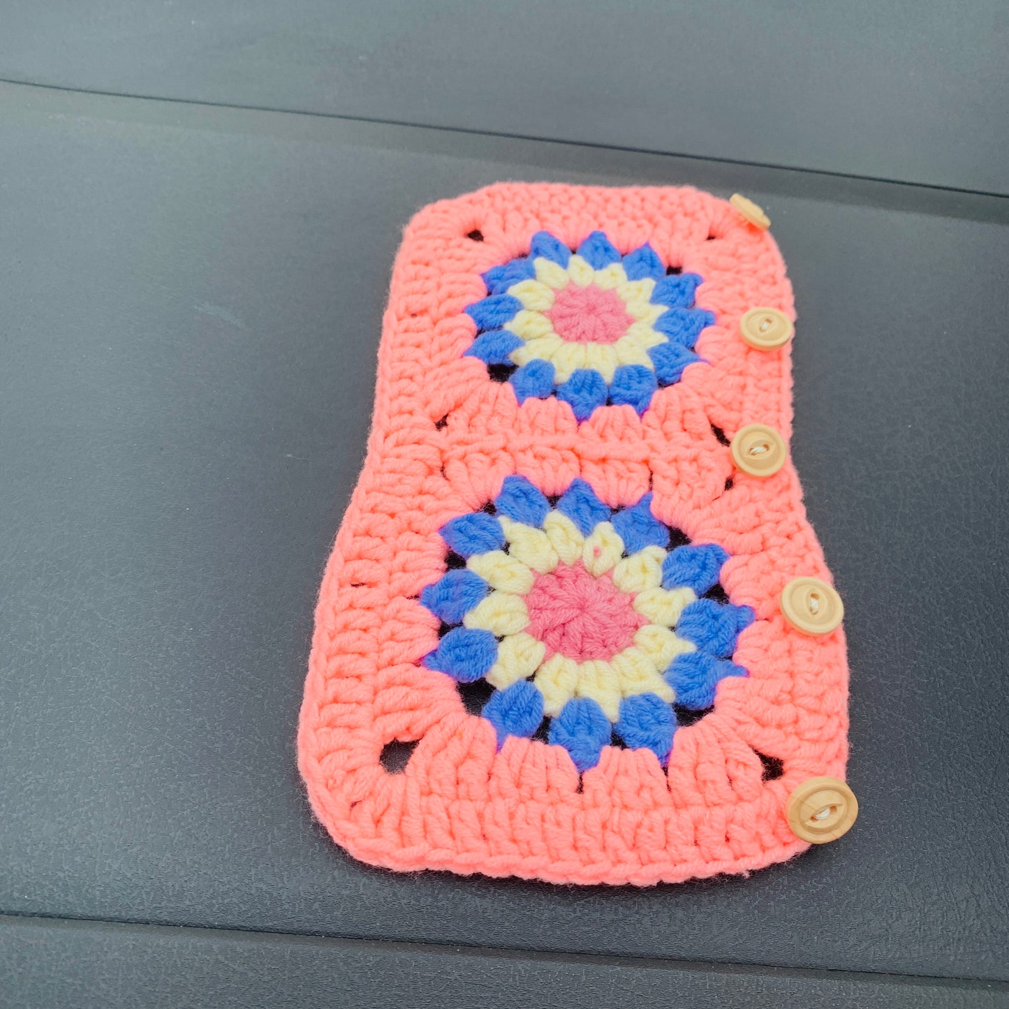 Steering Wheel Cover for women, Crochet cute flower seat belt Cover, Car Accessories decorations car Interior decor