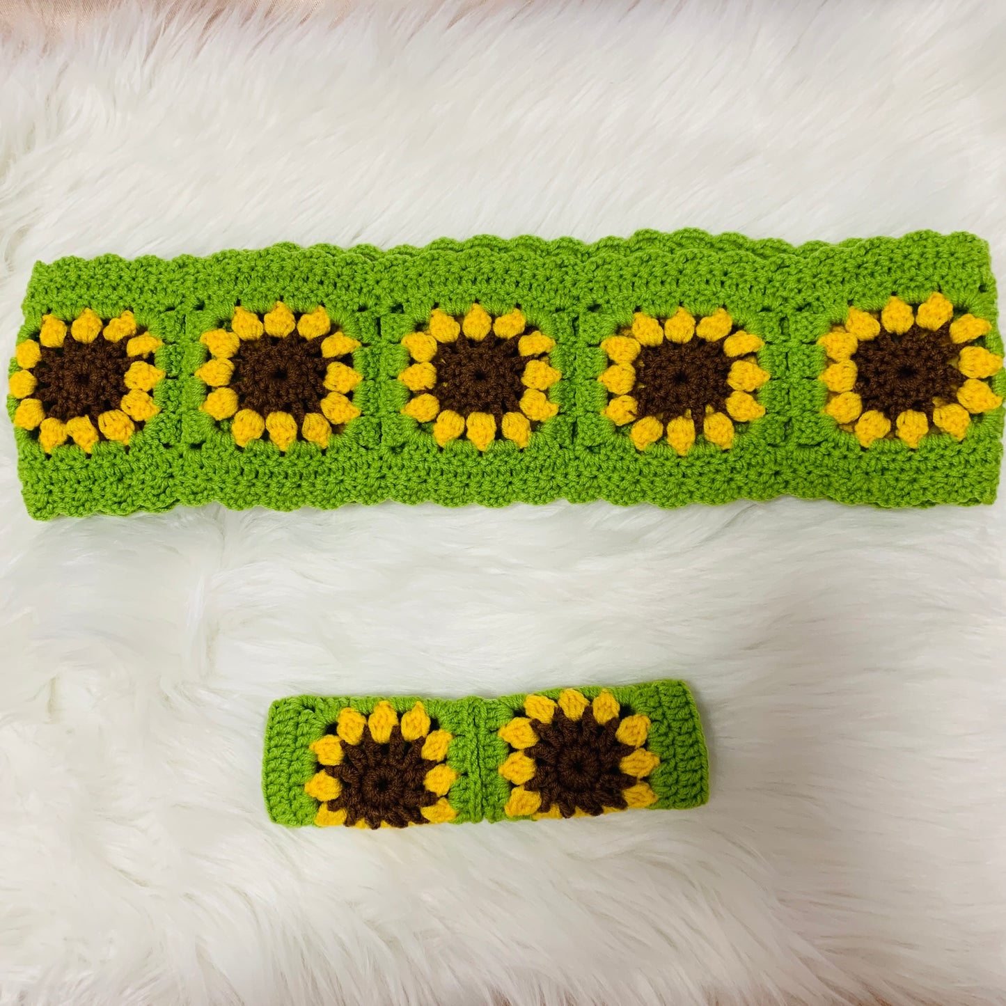 Steering Wheel Cover for women, Crochet Sunflower seat belt Cover, Car Accessories decorations Gift for her