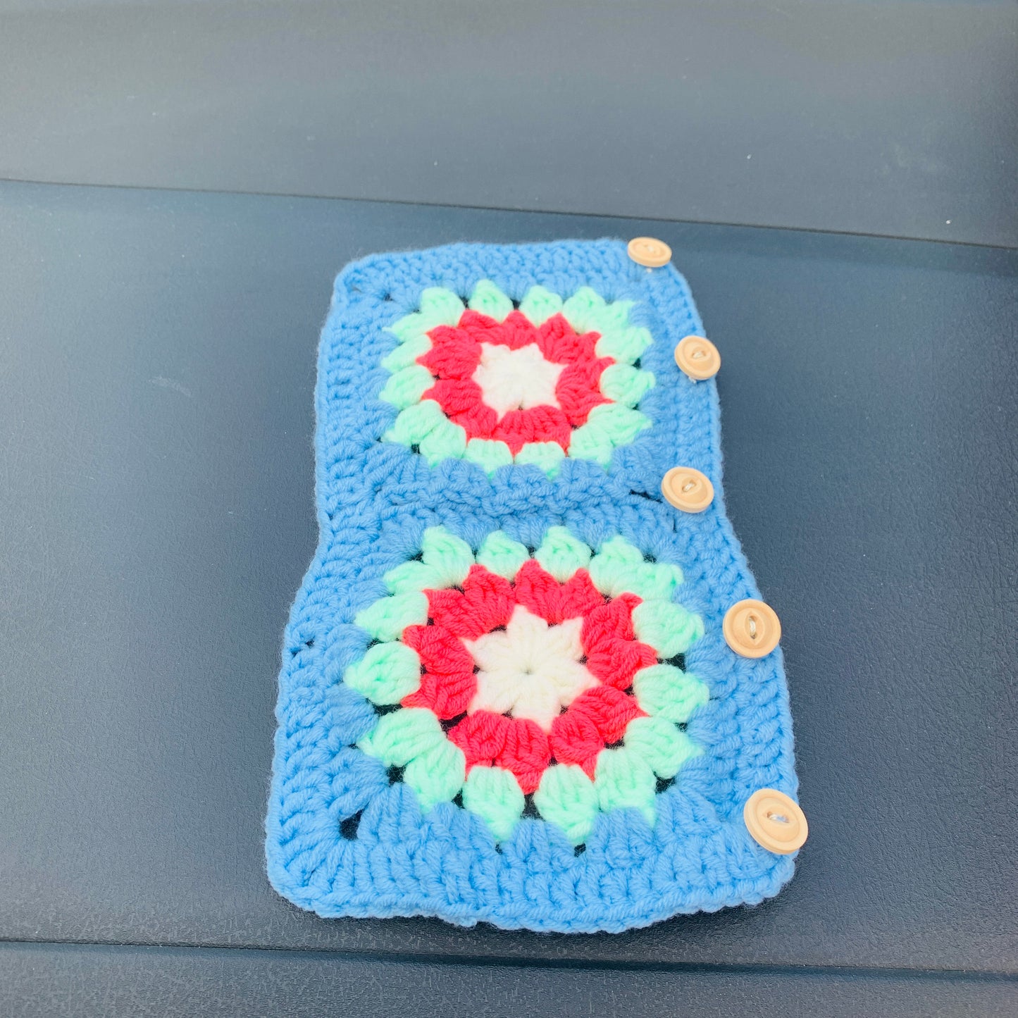 Crochet Steering Wheel Cover for women, handmade cute daisy flower seat belt Cover, Car interior Accessories decorations for her car gift