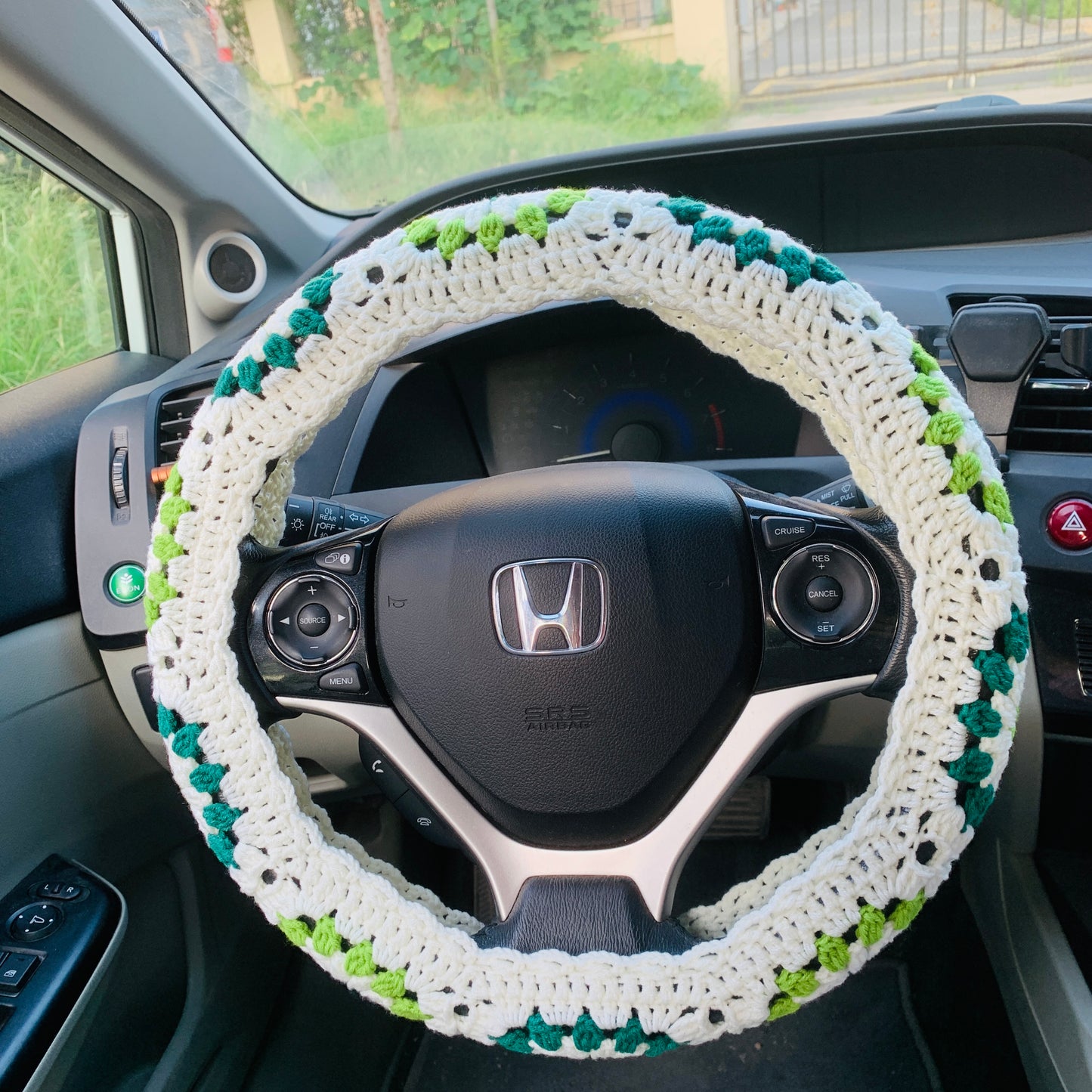 Steering Wheel Cover for women, Crochet flower seat belt Cover, gift for her Car Accessories decorations