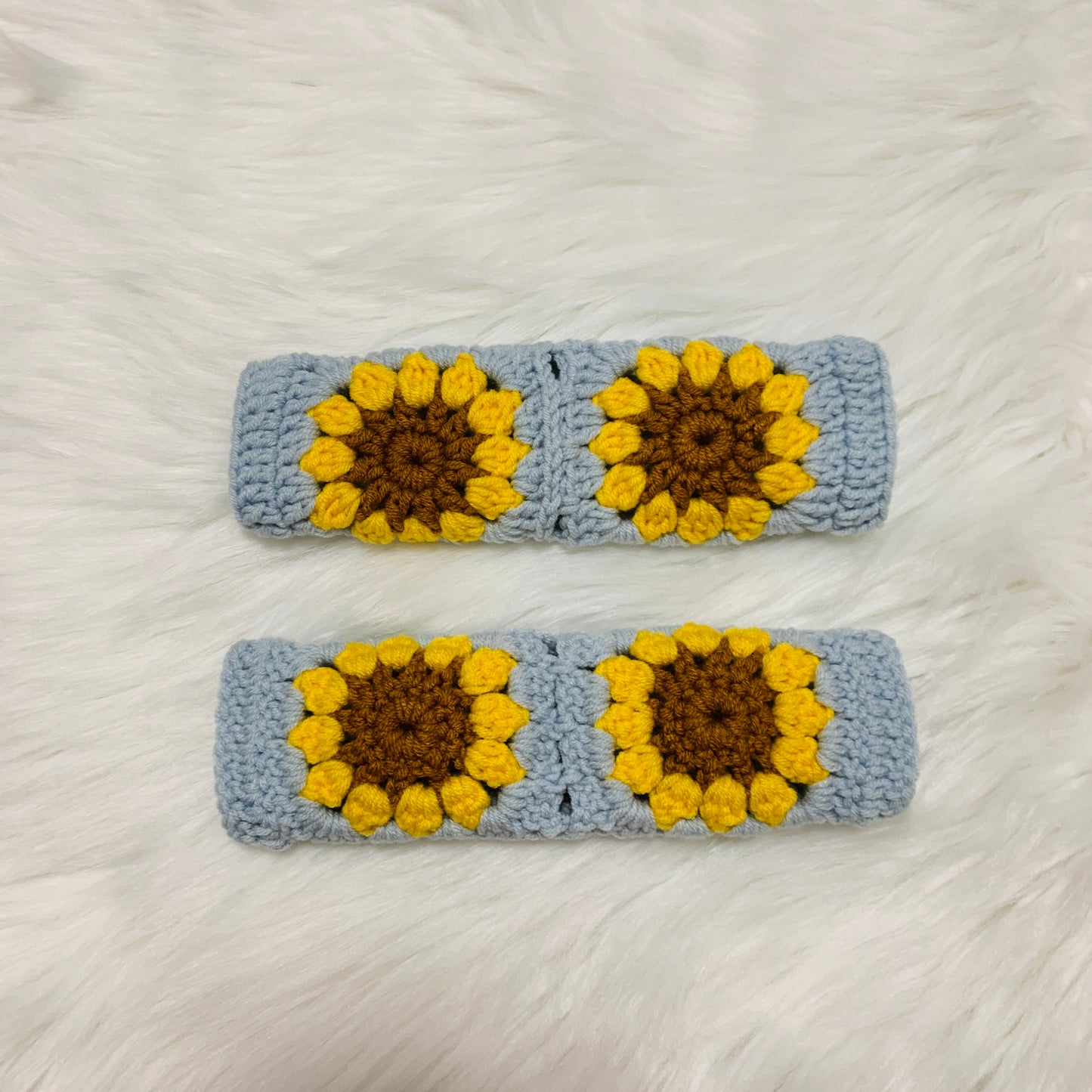 Steering Wheel Cover for women, Crochet Sunflower seat belt Cover, Car Accessories decorations statement car decor