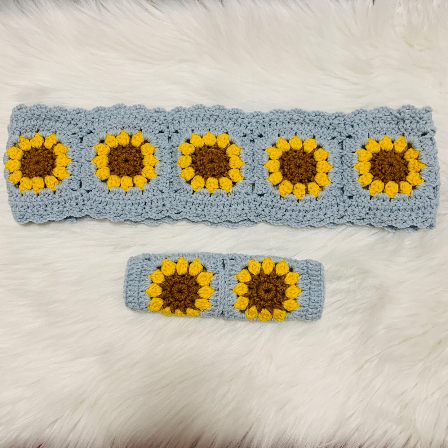 Steering Wheel Cover for women, Crochet Sunflower seat belt Cover, Car Accessories decorations statement car decor