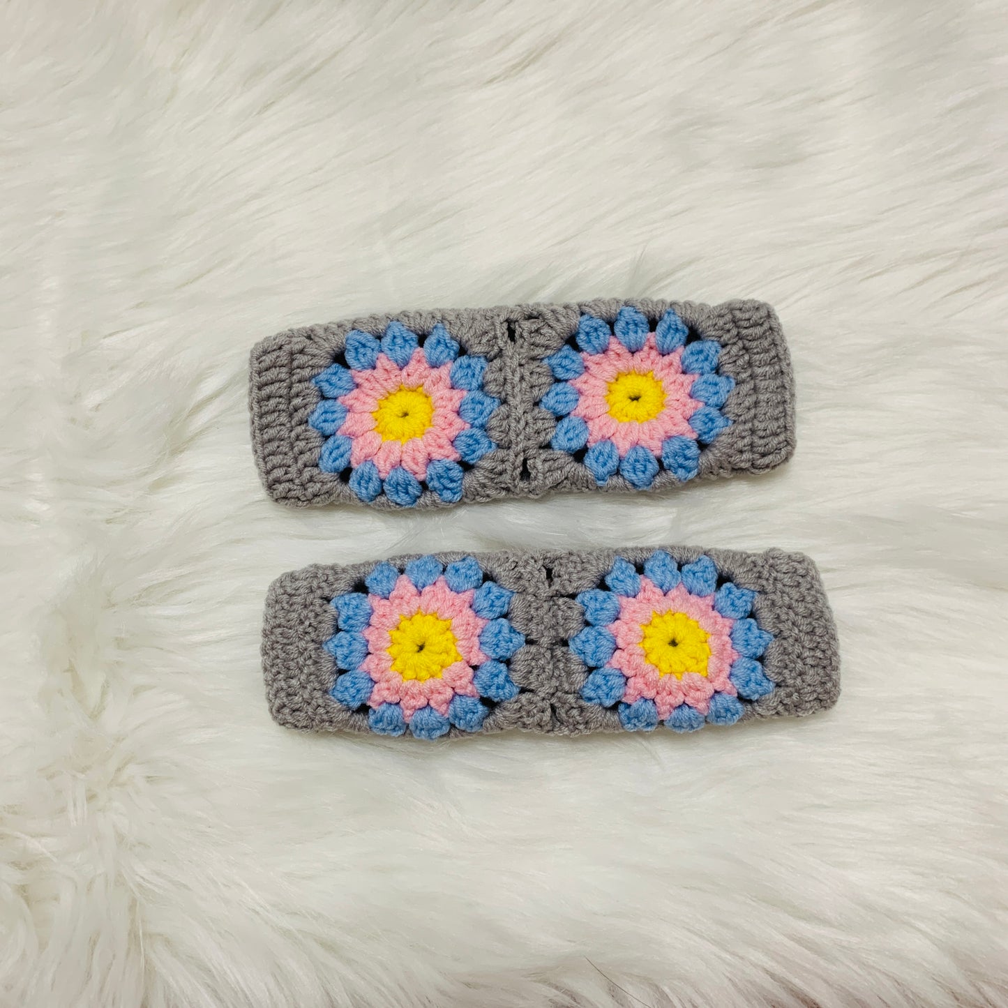 Crochet Steer Wheel Cover for women, kawaii flower seat belt Cover, Car Accessories decorations