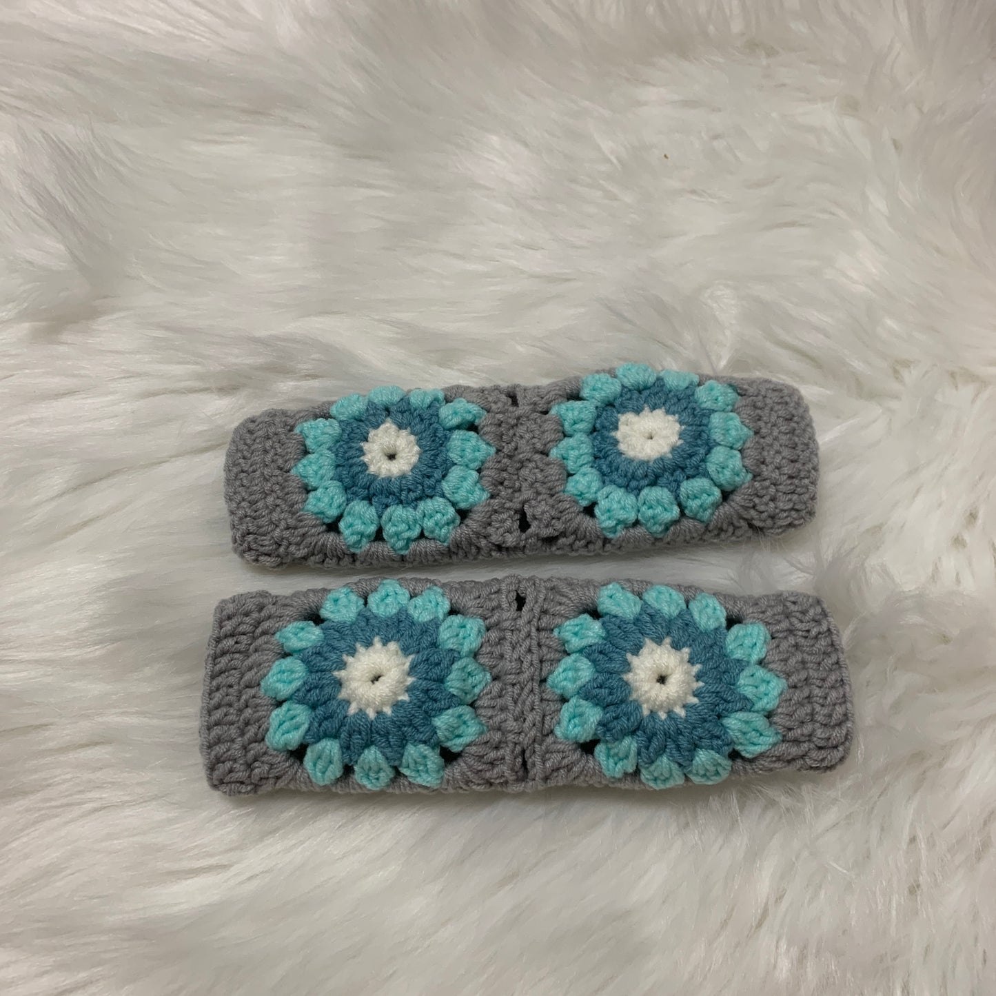 Crochet Steering Wheel Cover for women, cute daisy flower handmade seat belt Cover, Car interior Accessories decorations