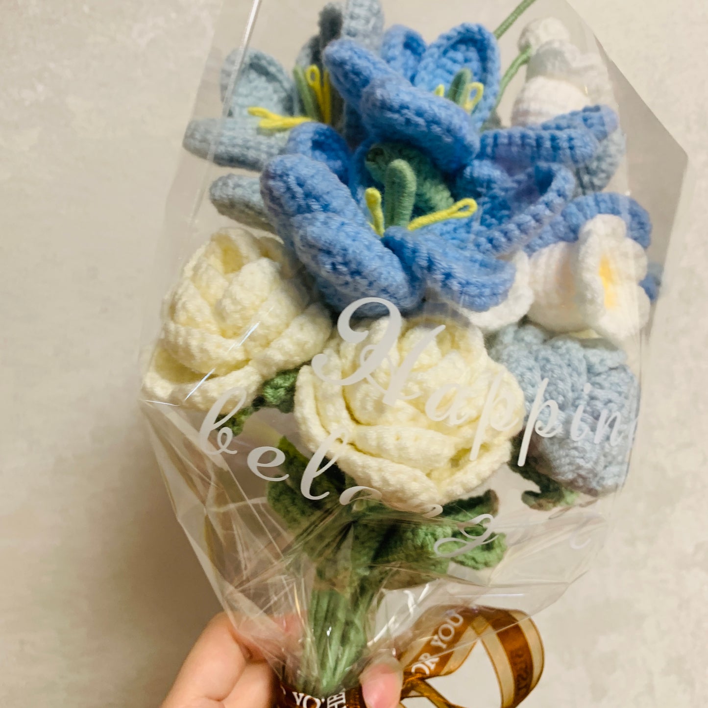 Crochet flowers tulip flower Calla Lily rose Daisy Lily of the valley ornaments cute A bunch of flower Anniversary bouquet Gift for her