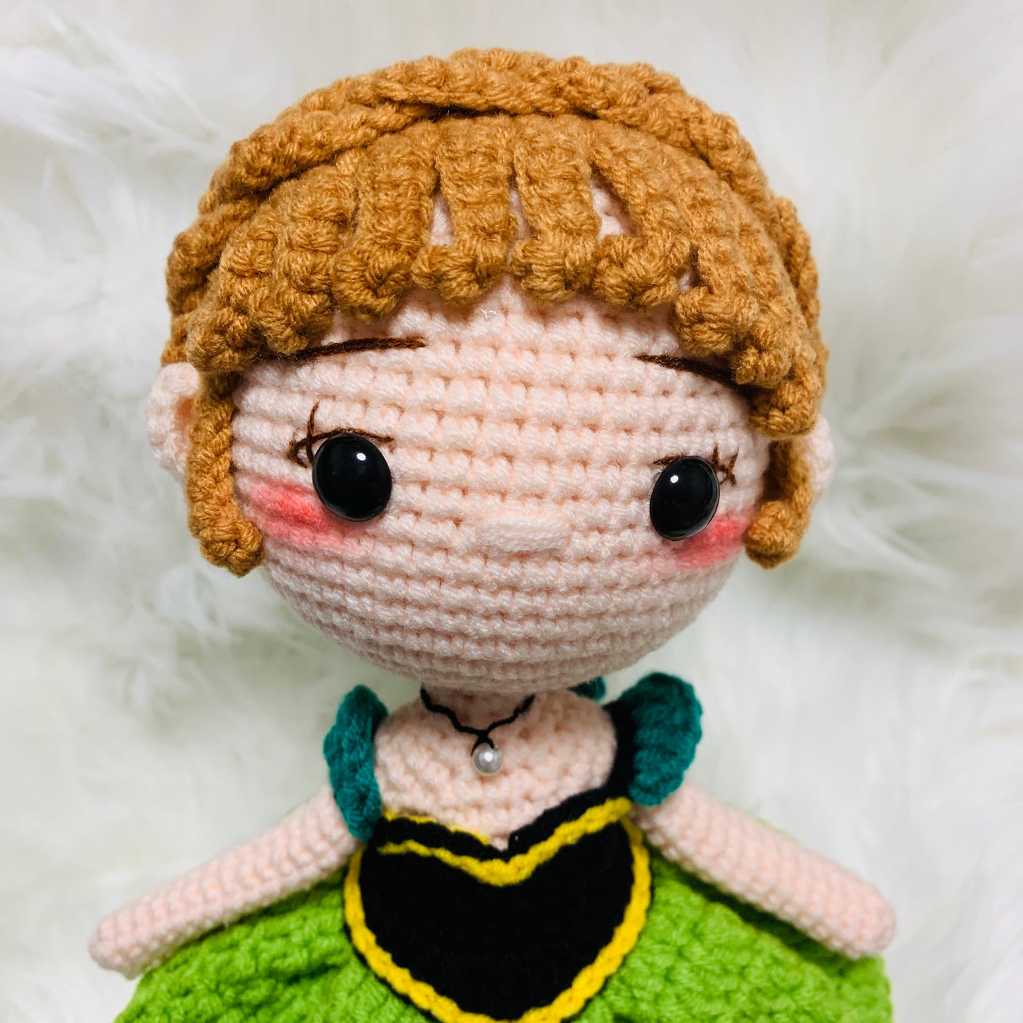 10 inches Crochet Elsa Anna Princess Doll, Handmade Disney Inspired ice Princess Amigurumi Doll Gift