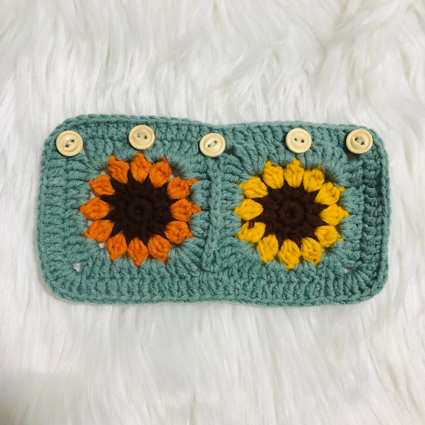 Handmade Steering Wheel Cover for women, cute crochet daisy flower seat belt Cover, Car interior Accessories decorations