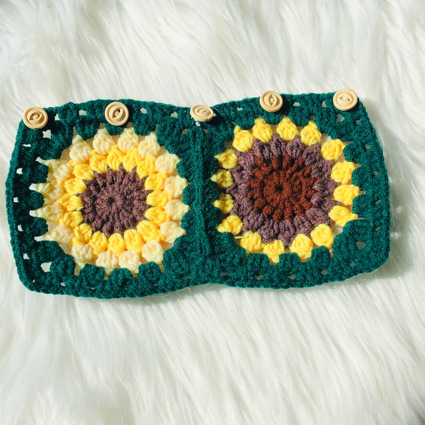 Steering Wheel Cover for women, Crochet cute green flower seat belt Cover, Car Accessories decorations