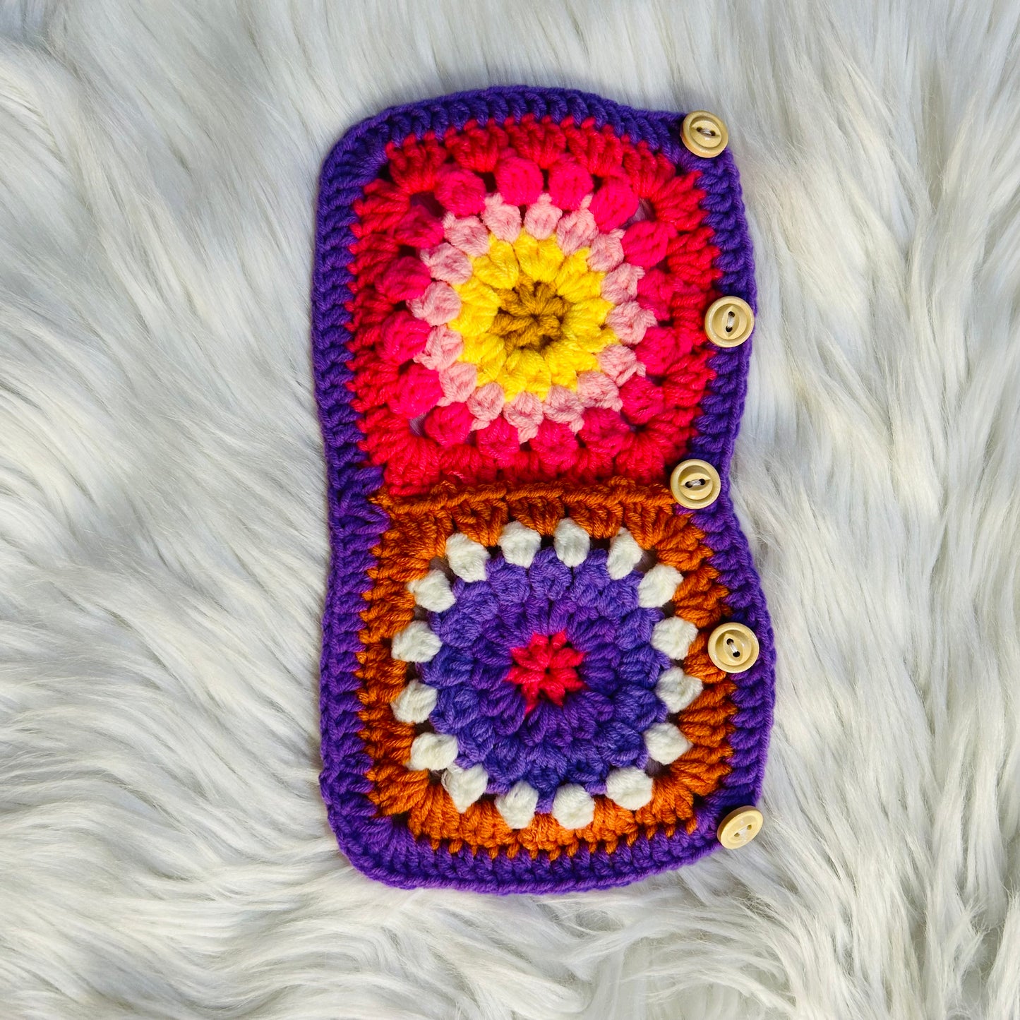 Steering Wheel Cover for women, Crochet Colorful flower seat belt Cover, Car Accessories decorations